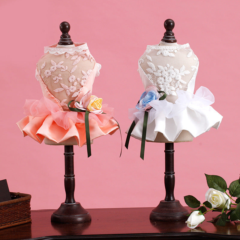 Pet Clothing Dog Clothes Korean Version Of Padded Pettiskirt Evening Dress Wedding Dress