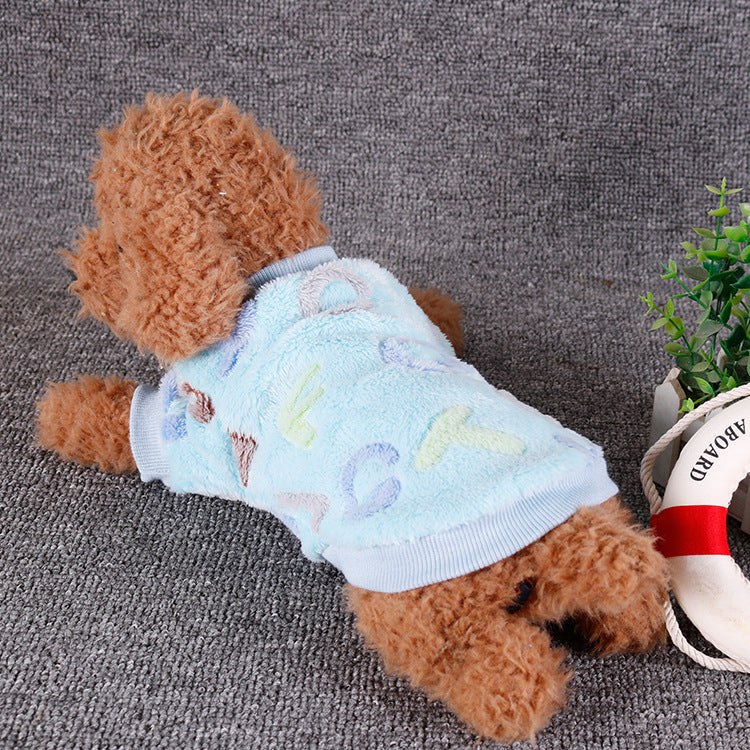 Chihuahua Puppy Clothes For Small Dogs Fleece Soft Dog Clothing Outfit Pajamas Winter Pug Pet Clothes Blue S M L For Yorkie
