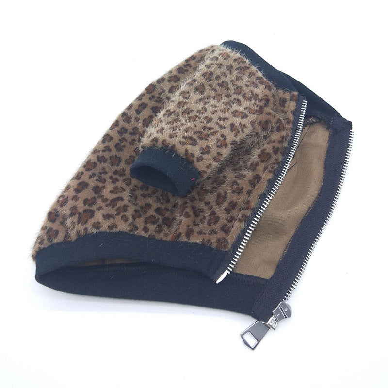 Autumn Long-sleeved Leopard Print Jacket Puppy Coat
