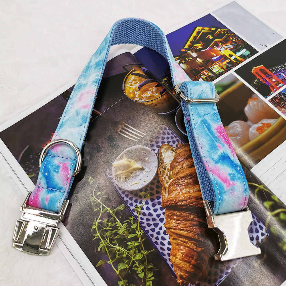 Pet Collar Zinc Alloy Buckle Can Be Engraved Dog Collar