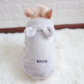 Pet Clothes Bear Hooded Vest Coral Fleece Hoodie Fadou Schnauzer Clothes