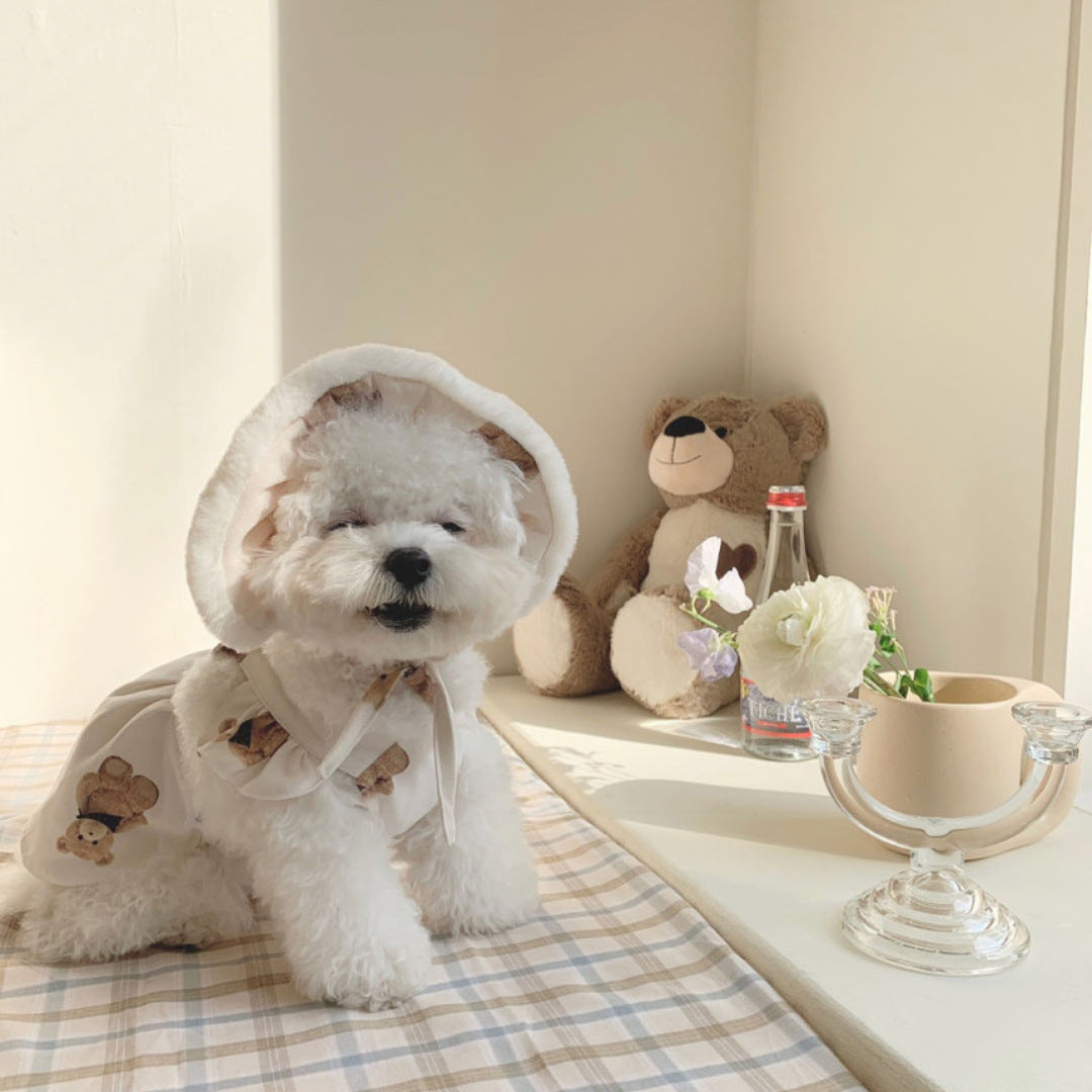 Cute Bear Suspender Skirt Bichon Teddy Dog Skirt