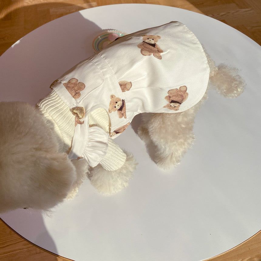 Cute Bear Suspender Skirt Bichon Teddy Dog Skirt