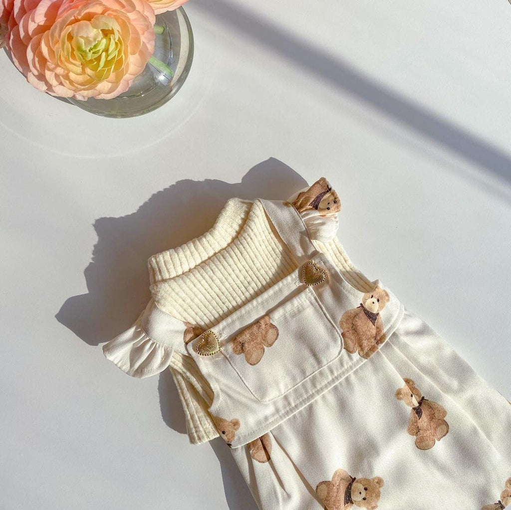 Cute Bear Suspender Skirt Bichon Teddy Dog Skirt