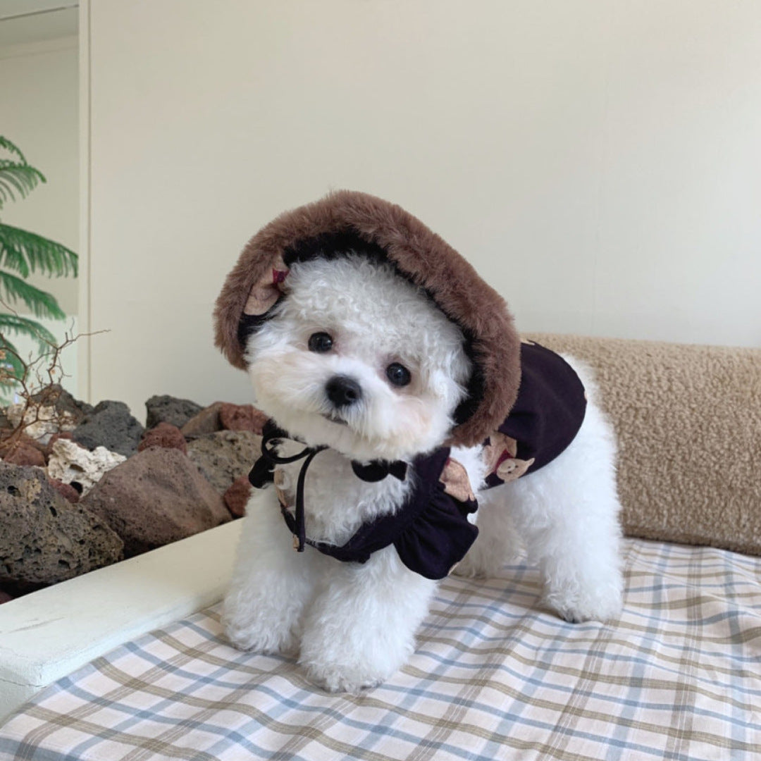 Cute Bear Suspender Skirt Bichon Teddy Dog Skirt