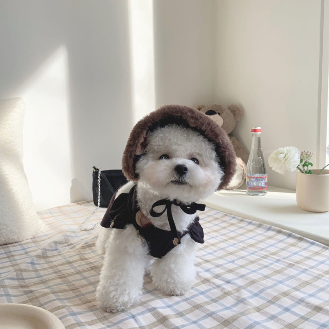 Cute Bear Suspender Skirt Bichon Teddy Dog Skirt