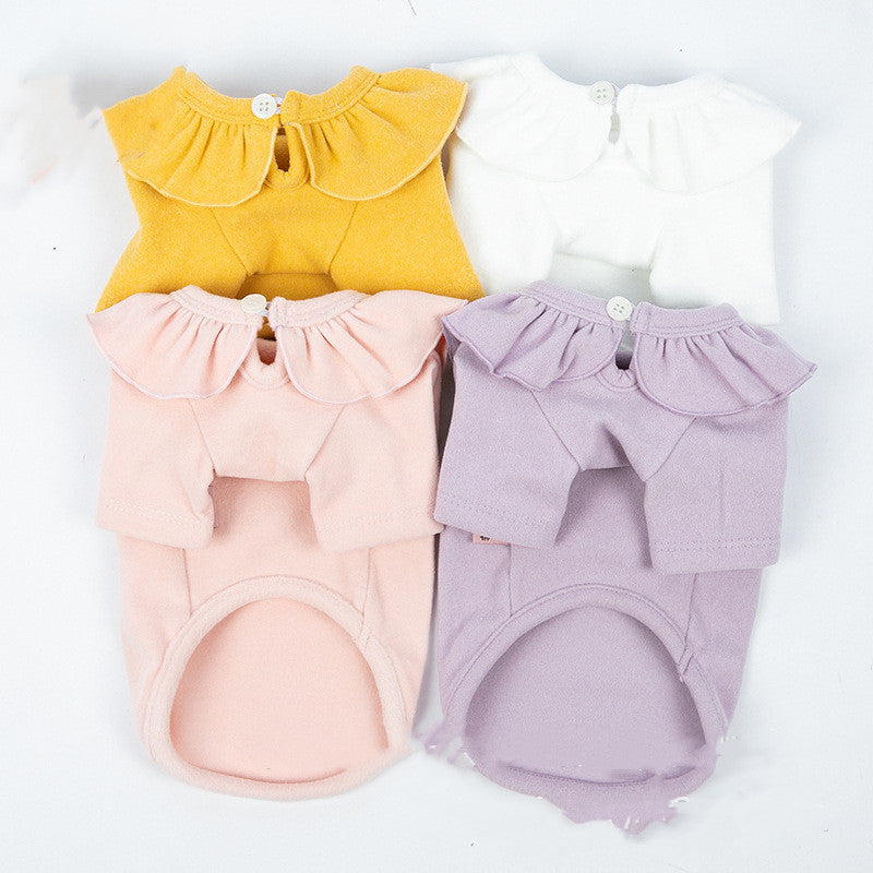 Only Pet Town Autumn And Winter New Pet Clothes Thickened Color Long-sleeved Inner With A Base And Inner Dog Clothes