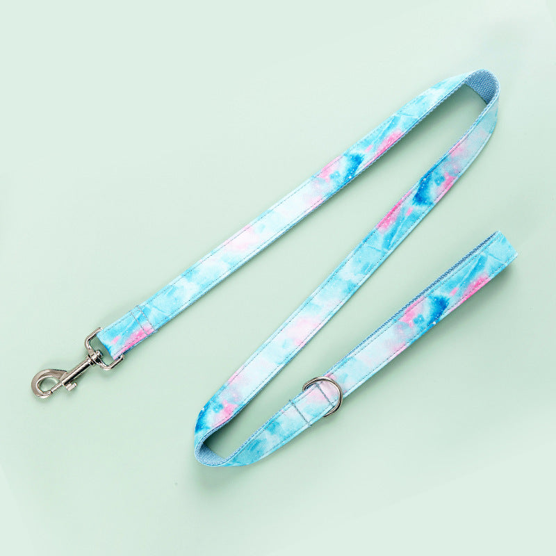 Printed Pet Collar Traction Rope Set