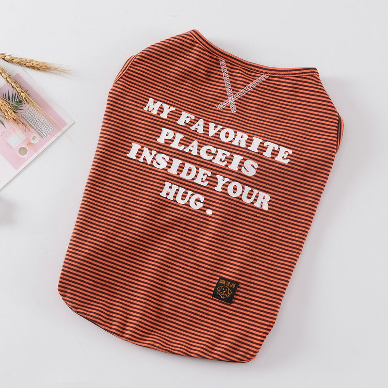 New Cartoon Short-sleeved Vest, Casual Cartoon Jacket, Pet Clothes, Spring And Summer