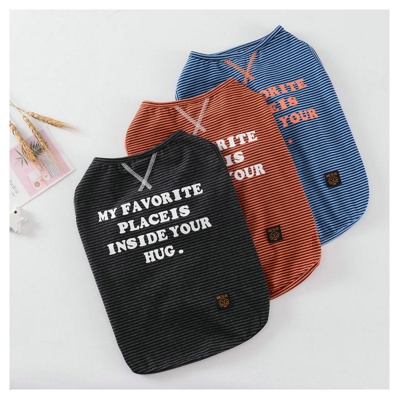 New Cartoon Short-sleeved Vest, Casual Cartoon Jacket, Pet Clothes, Spring And Summer