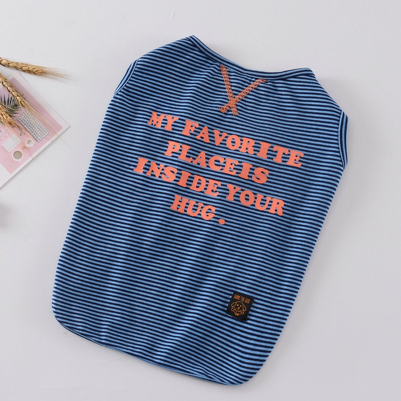 New Cartoon Short-sleeved Vest, Casual Cartoon Jacket, Pet Clothes, Spring And Summer