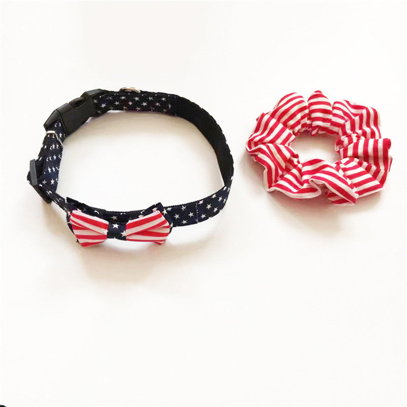 Pet Triangle Collar Owner's Hair Tie Headdress