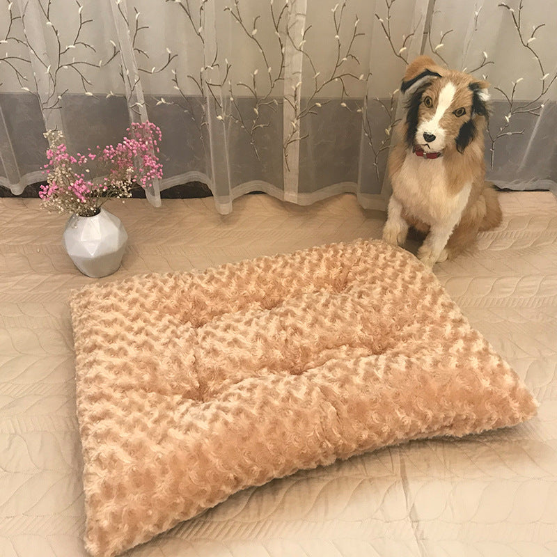 Rose Plush Pet Mat Plush Cat And Dog Mat