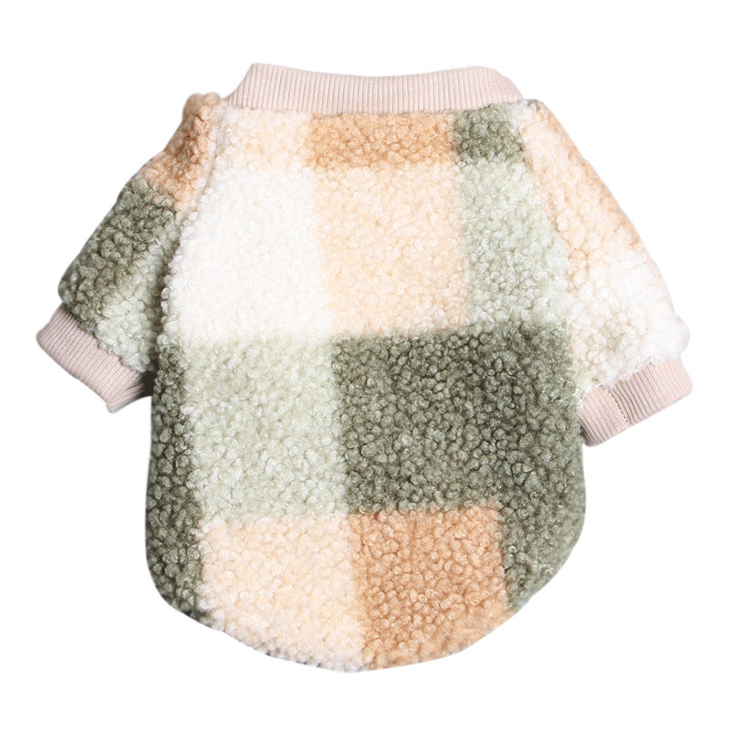 Lamb Wool Pet Autumn And Winter Clothes Teddy Corgi Two-legged Clothes