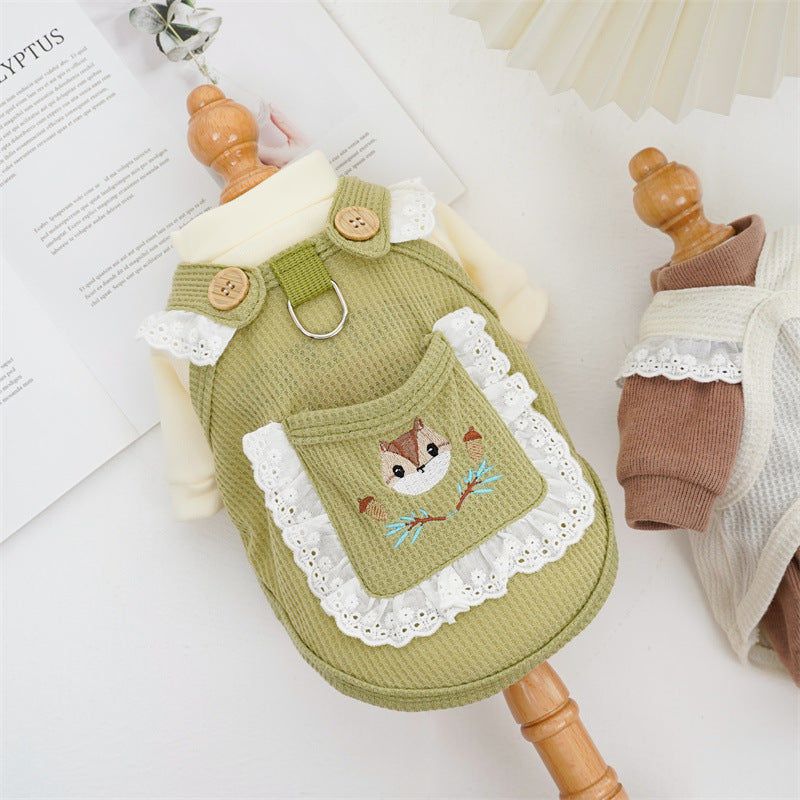 Pet Dog Cat Outing Cartoon Vest