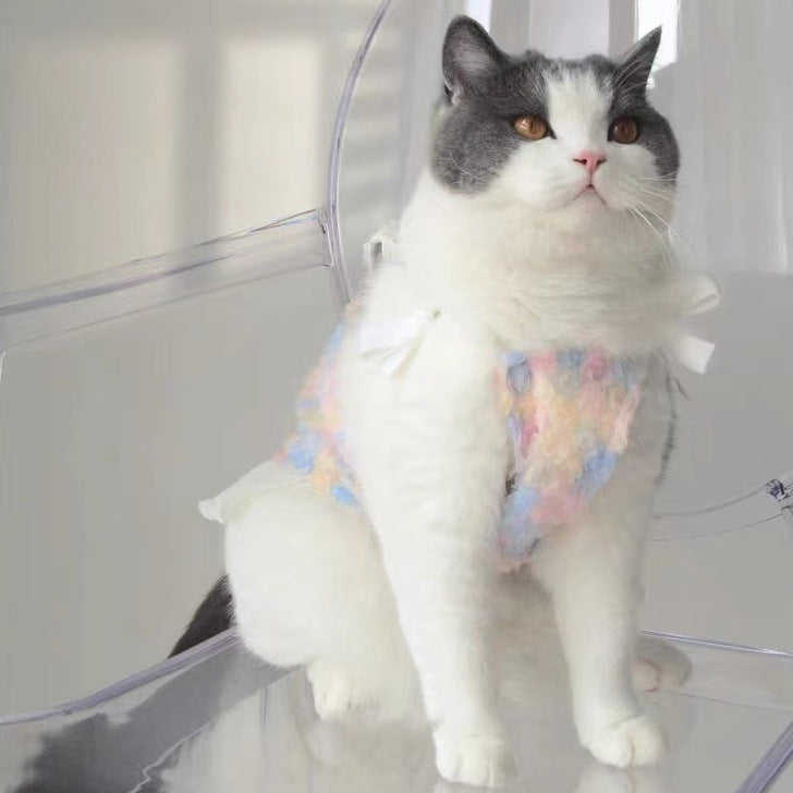 Pet Thin Dog Cat Flower Skirt