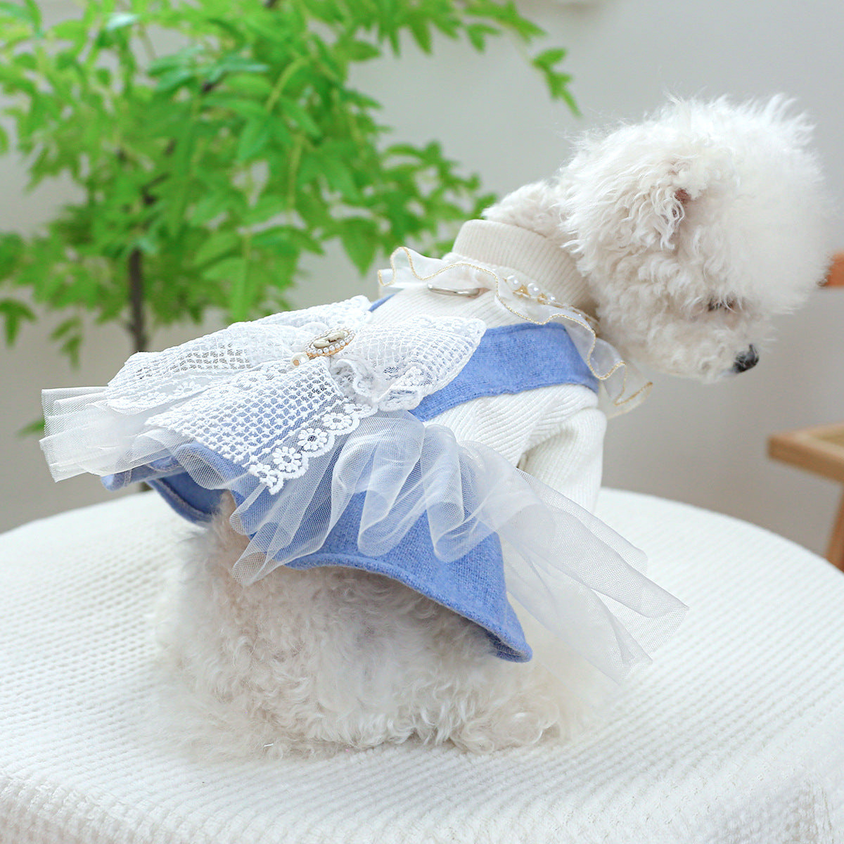 Pearl Lace Cute Pet Dog Cat Clothes And Dresses