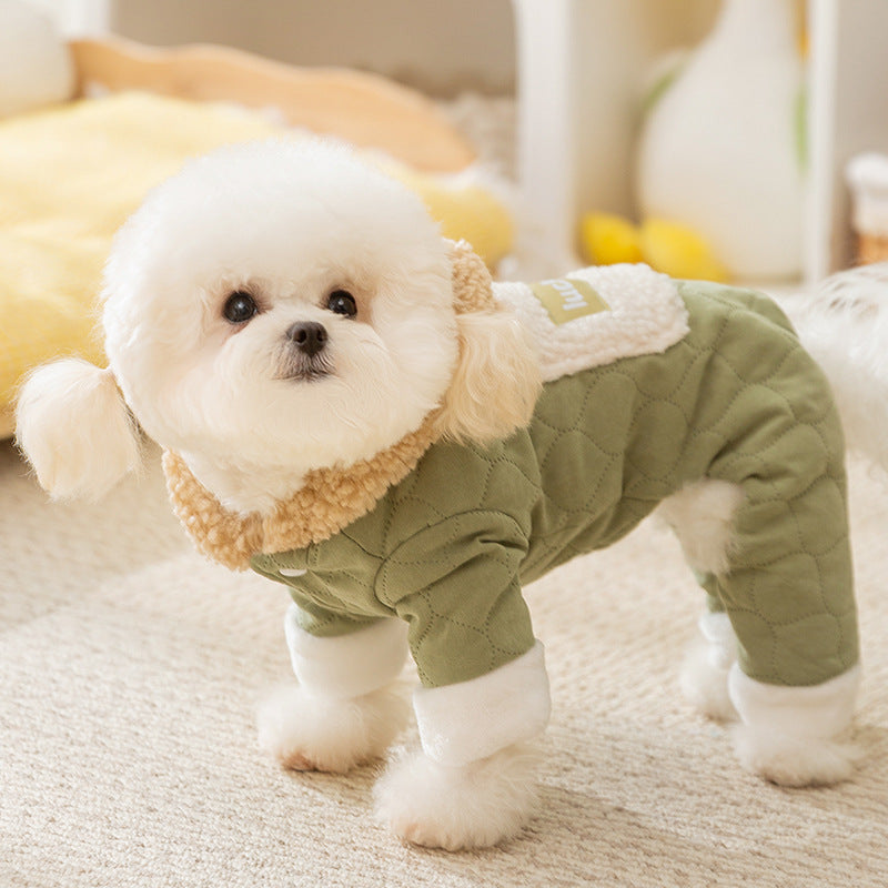 Thick And Warm Pockets For Dogs, Four-legged Cotton Clothes For Cats, Teddy Bichon Frises And Pet Dogs In Autumn And Winter