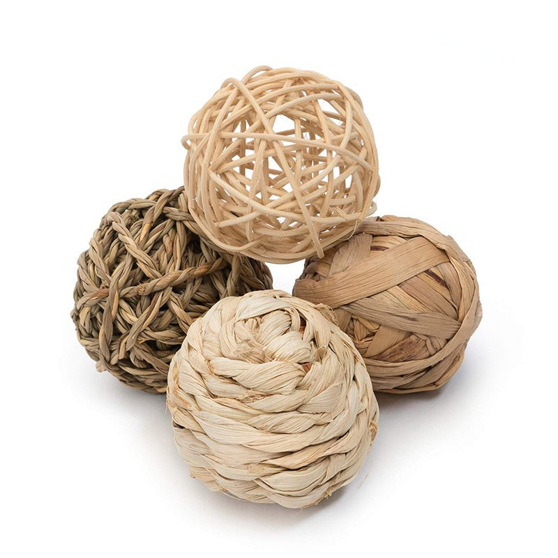 Natural Hand-woven Ball Rattan Ball Set