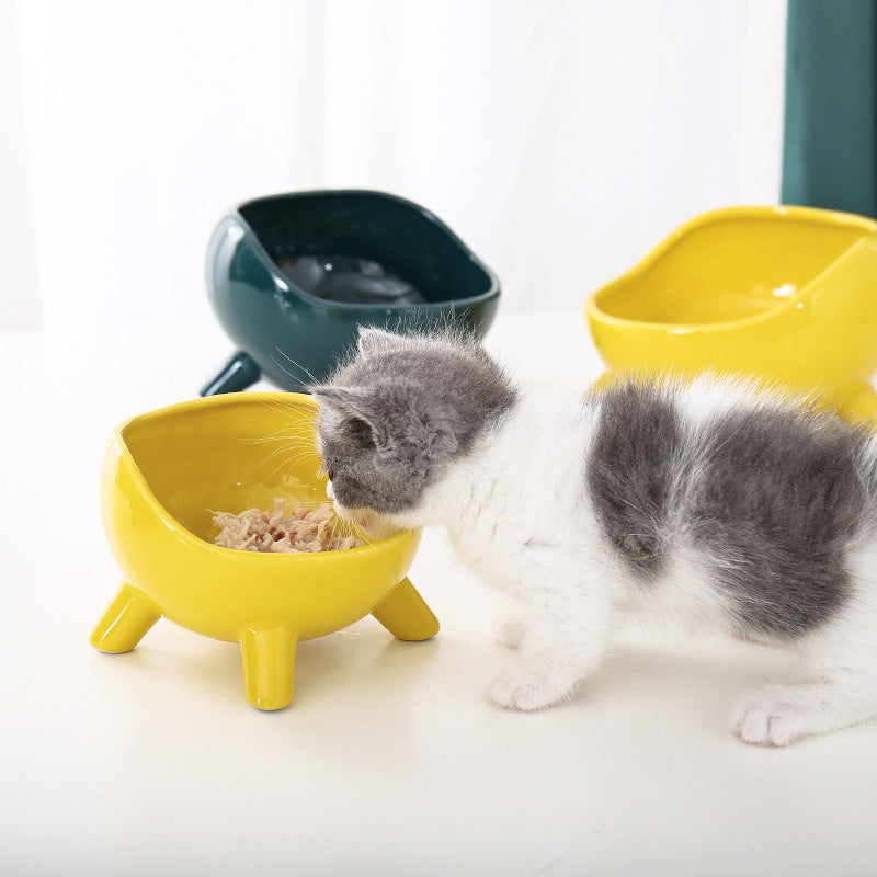 Cervical protection cat food bowl