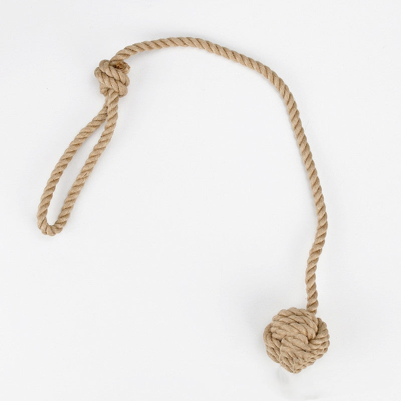 Pet Toy New Bite-resistant Hemp Rope Ring Dog Leash Circle