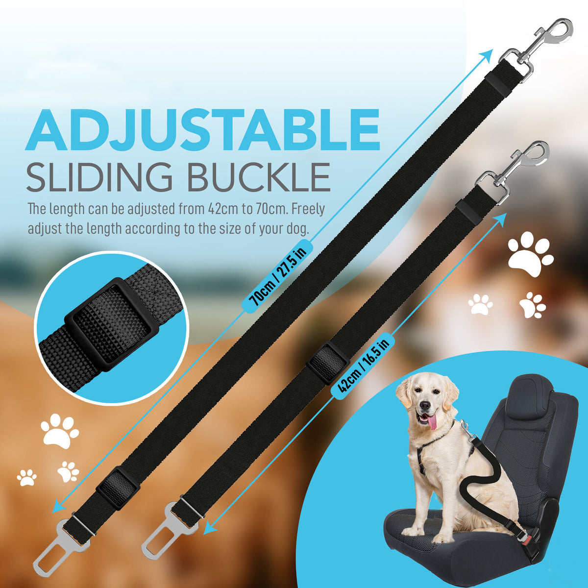 Nylon Retractable Dog Safety Rope Pet