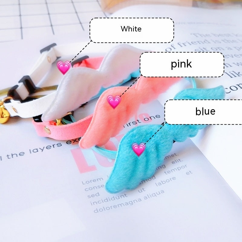 Dogcat Collar Bell Angel Wings Adjustable Collar