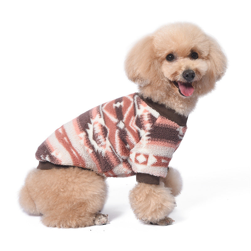 Pet Warm Fluffy Jacket Poodle