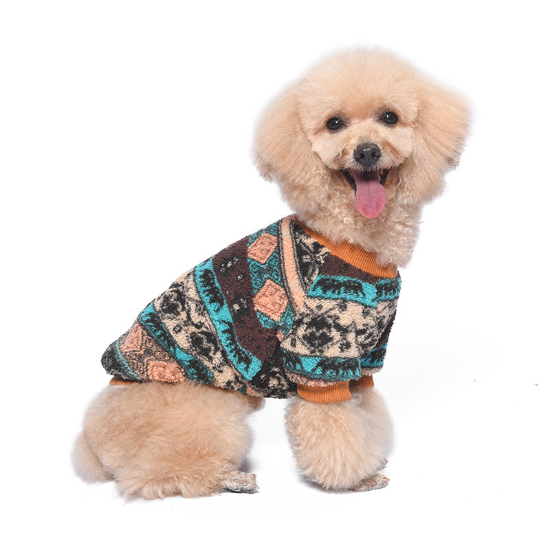 Pet Warm Fluffy Jacket Poodle