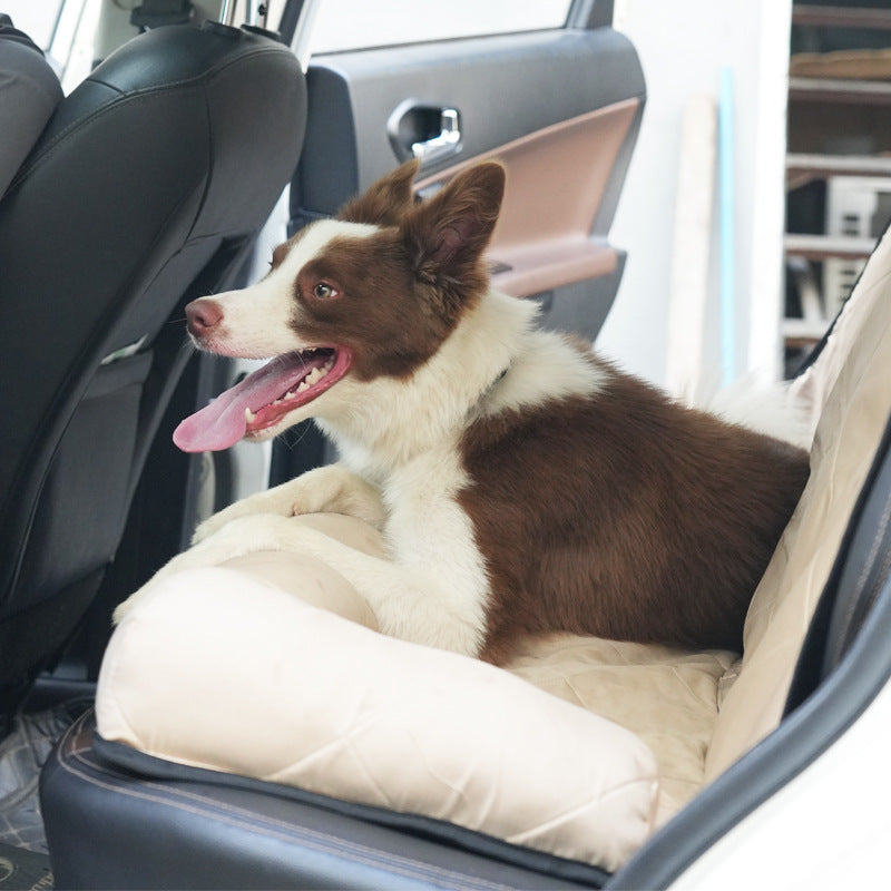 Hongrun Pet Supplies Khaki Rear Car Dog Bed Mat