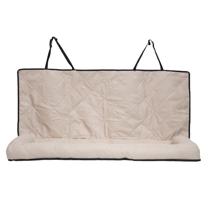 Hongrun Pet Supplies Khaki Rear Car Dog Bed Mat