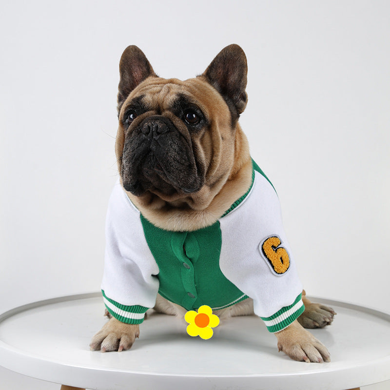 Fleece-lined Warm Baseball Shirt Pet Clothes