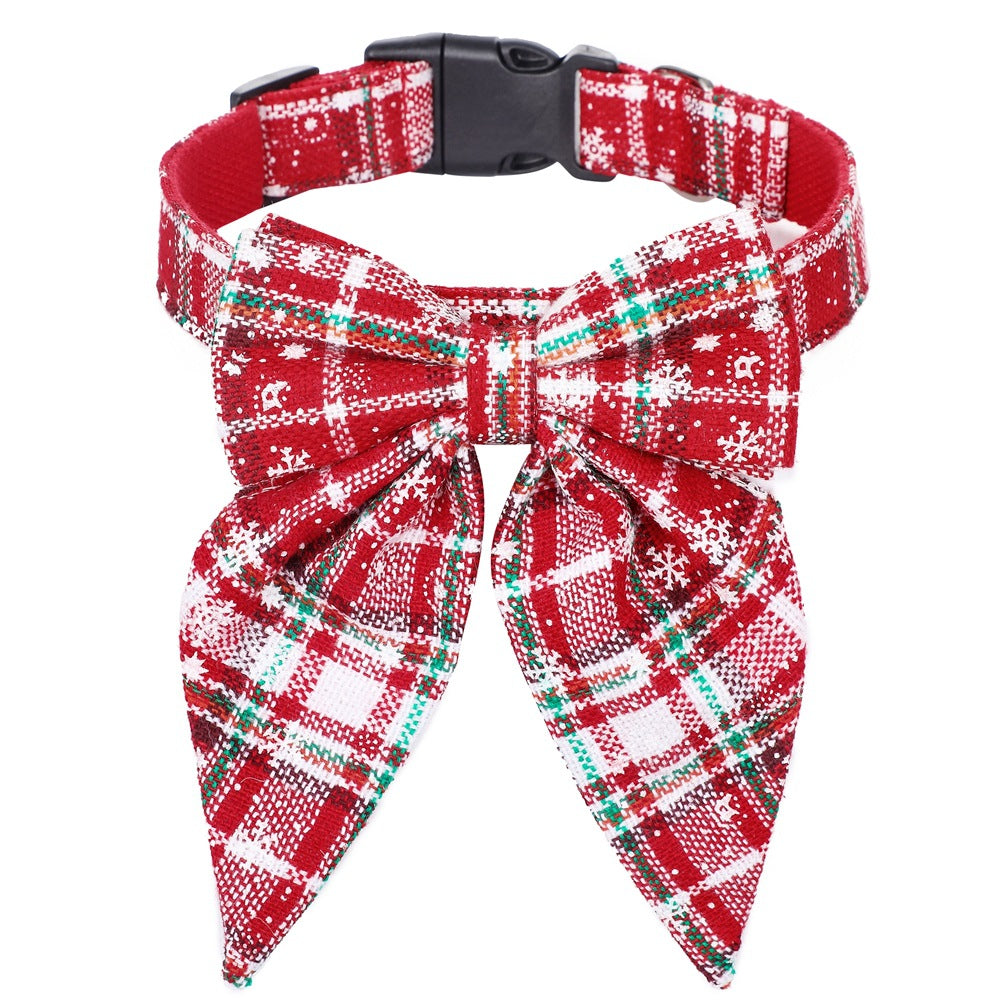 Christmas British Style Dog Collar Bow Tie