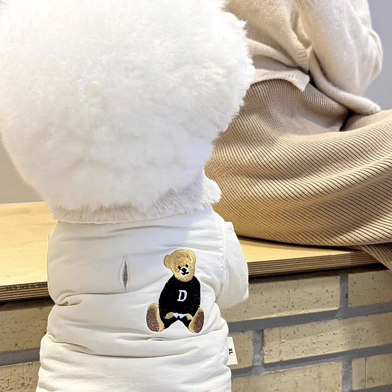 Traction Thick Warm Jacket Small Dog Autumn And Winter Cat Pet Clothes
