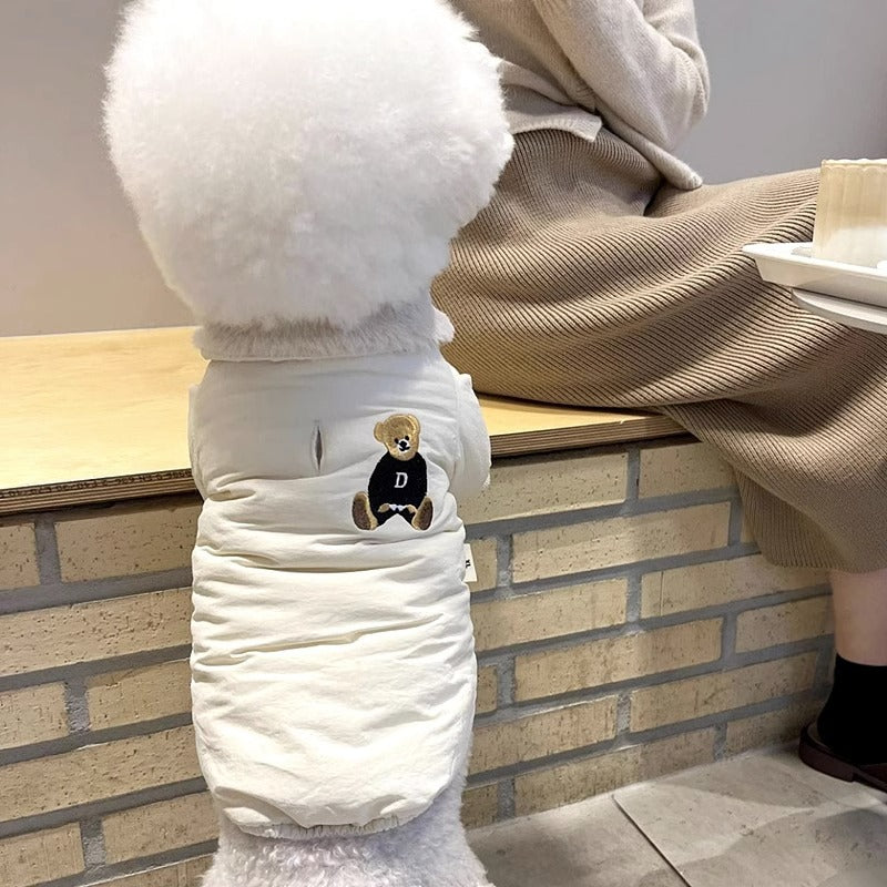 Traction Thick Warm Jacket Small Dog Autumn And Winter Cat Pet Clothes