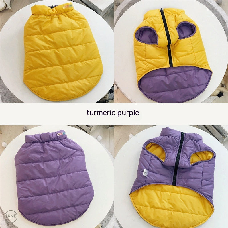 Pet Autumn And Winter Double-sided Cotton Vest Pug Jarre Aero Bull Ski Shirt