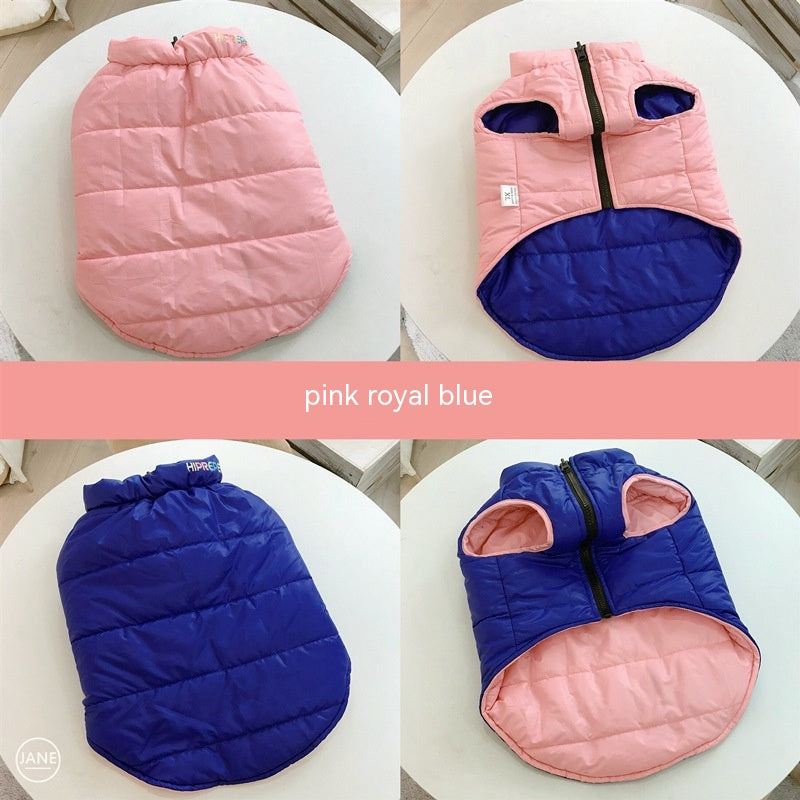 Pet Autumn And Winter Double-sided Cotton Vest Pug Jarre Aero Bull Ski Shirt