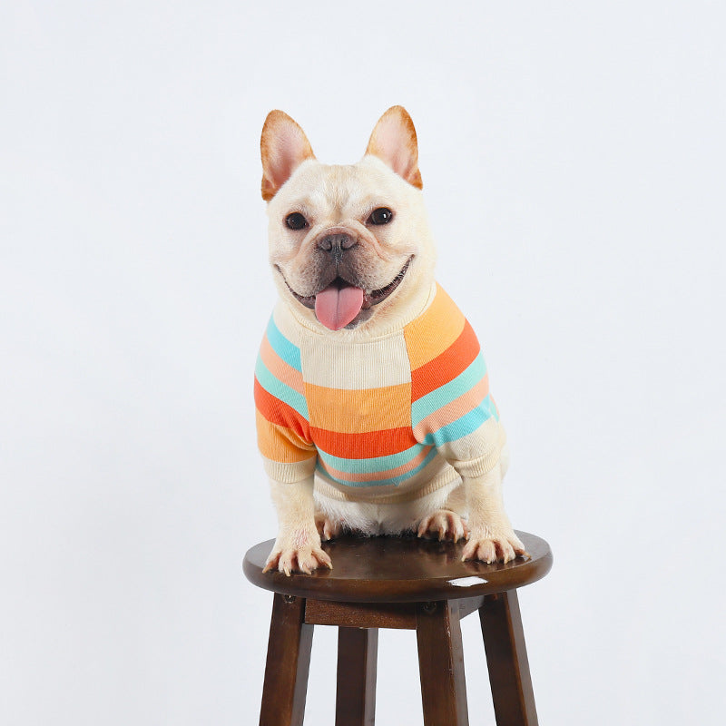 Fashion Colorful Striped Dog Clothes
