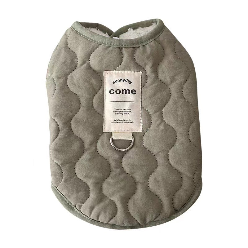 Pet Winter Fleece-lined Thickened Vest Warm Vest