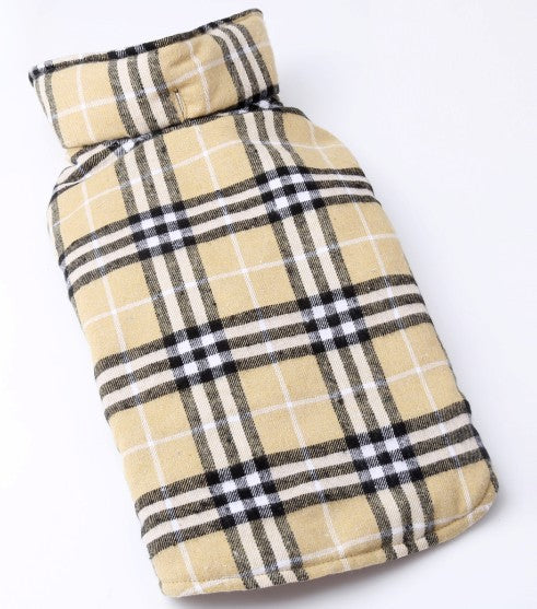 Tartan dog clothes a waterproof dog suit jacket coat outdoor goods