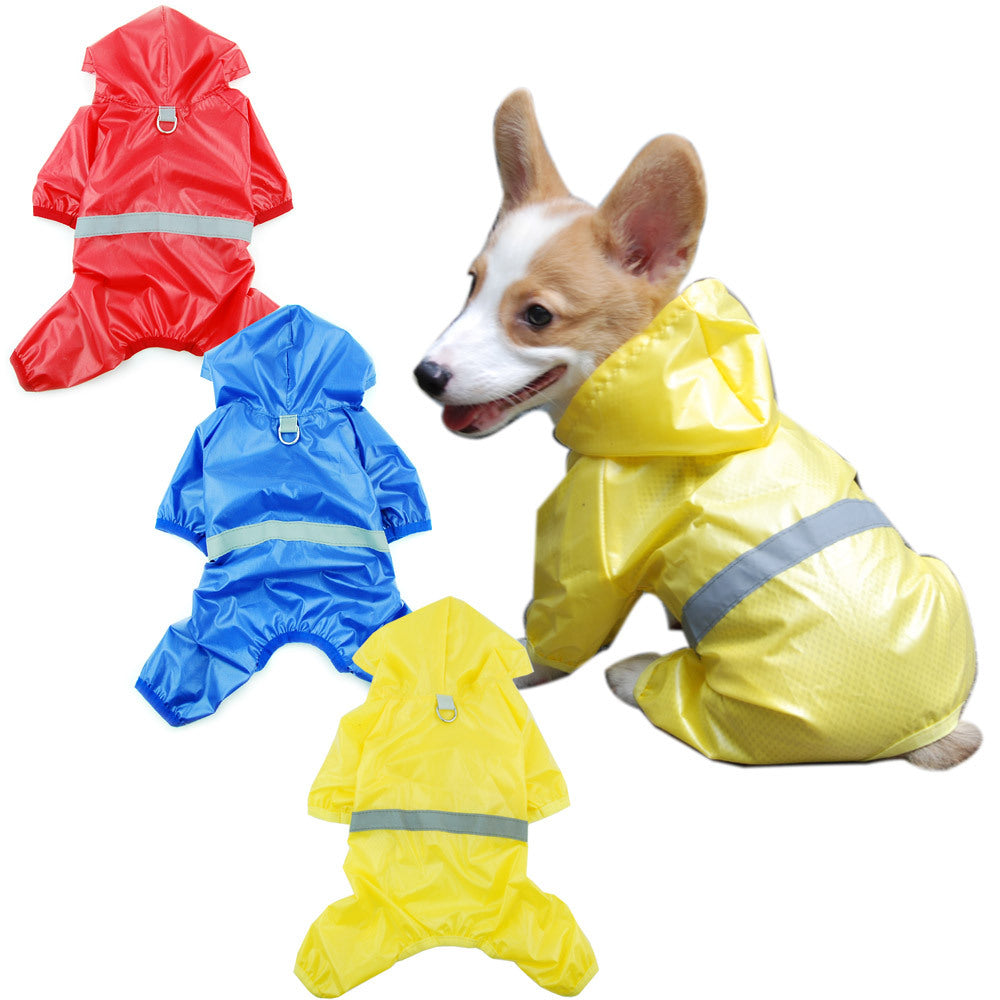 Reflective double layer pet waterproof raincoat