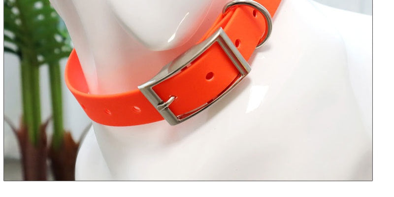 Factory Wholesale PVC Plastic Waterproof Dog Collar Wear-resistant Dog Collar Out Dog Traction Collar Pet Supplies