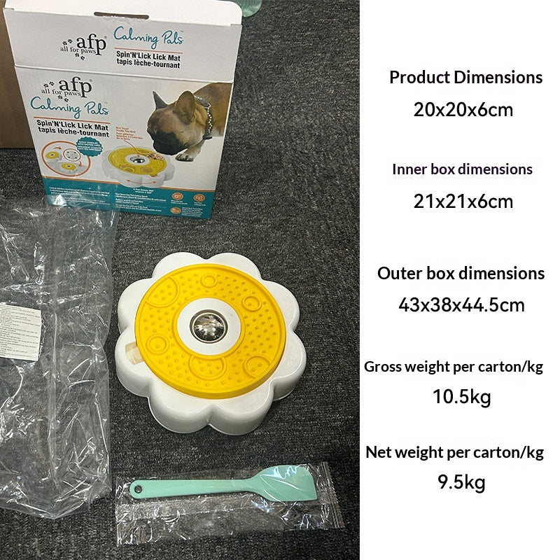 Rotating Stainless Steel Ball Pet Slow-Feeding Wet Food Licking Bowl