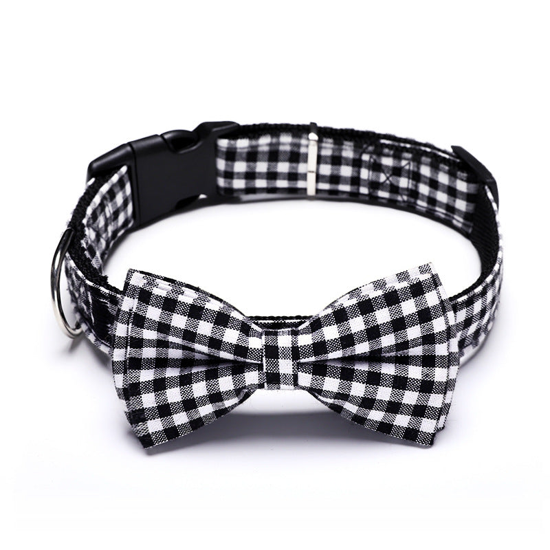 British Plaid Pet Bow Tie Collar Cat Dog Traction Bow Tie