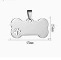 DIY Stainless Steel Hang Tag With Hollowed-out Paw Print And Bone Design