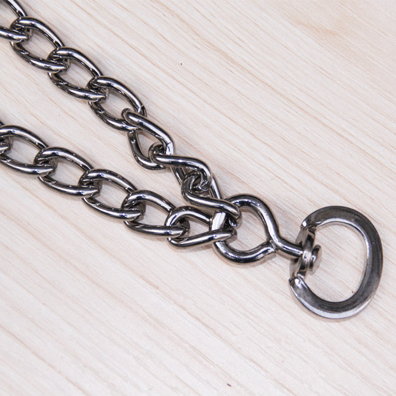 Metal iron removable dog training chain