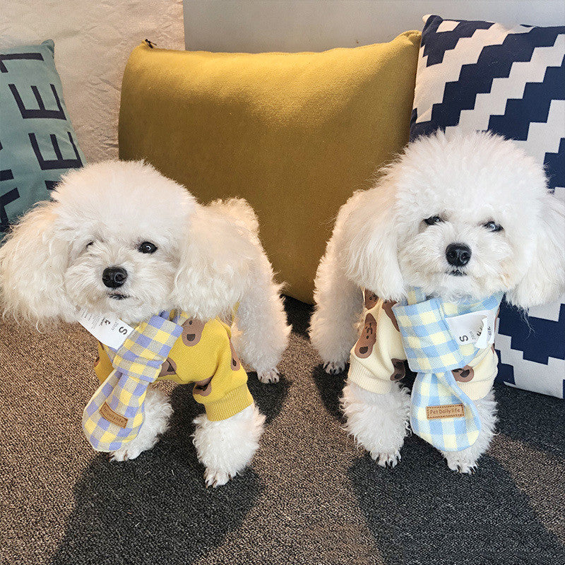 EBAERR Pet Plus Velvet Cute Bear Sweater