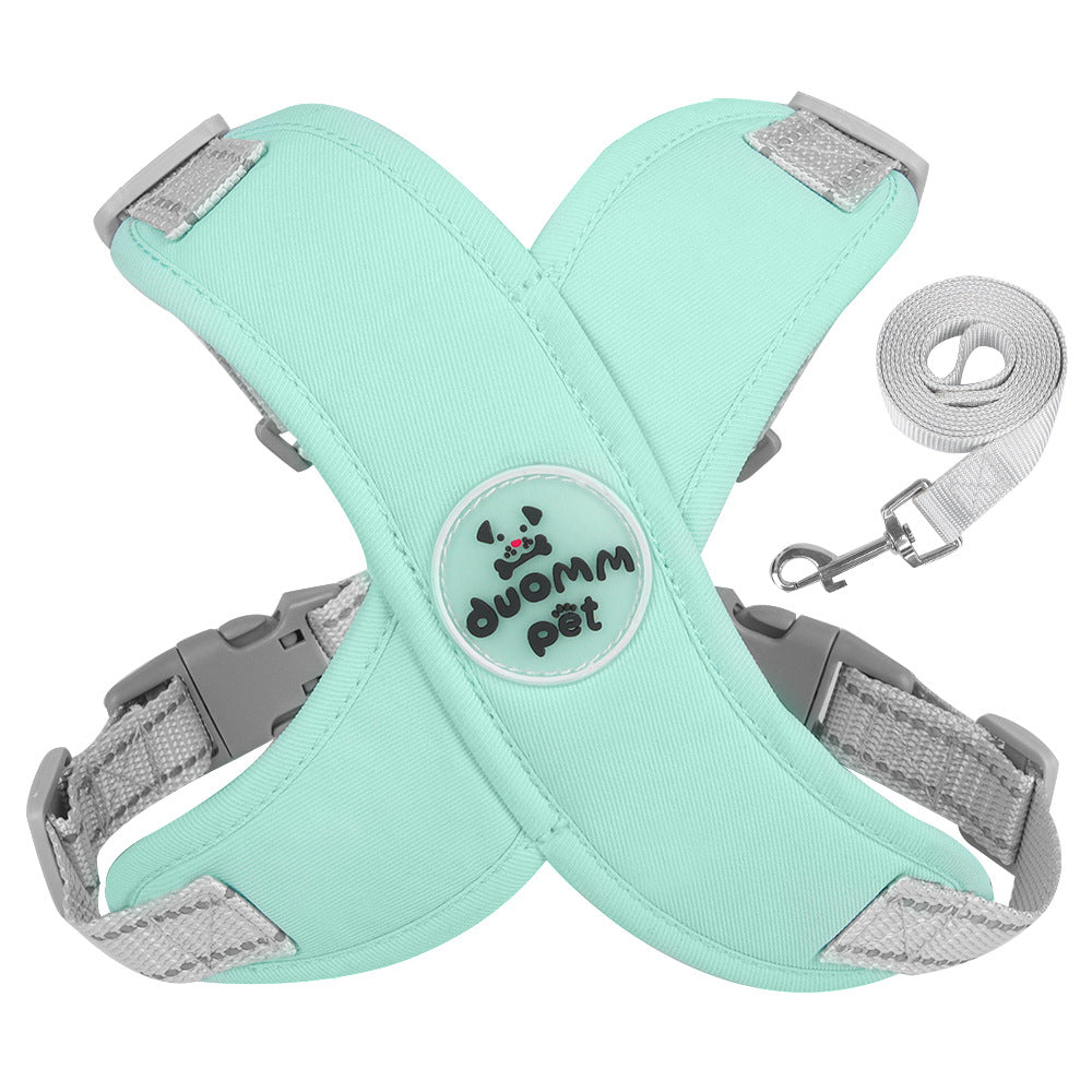 Pet Dog Breathable Chest Strap Reflective Hand Holding Rope