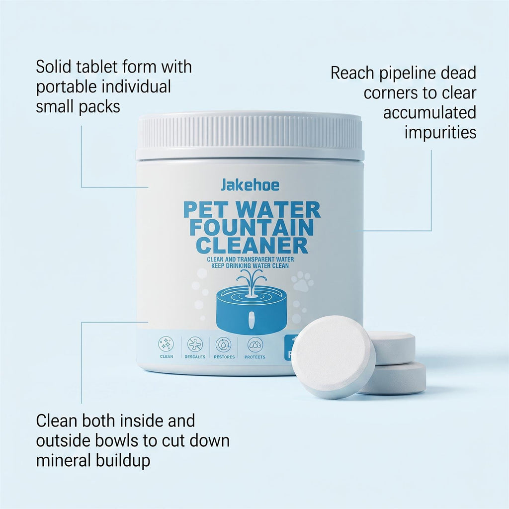 Jakehoe Pet Water Dispenser Cleaner, A Gentle Formula For Cleaning And Removing Stains From Household Cat And Dog Water Dispensers