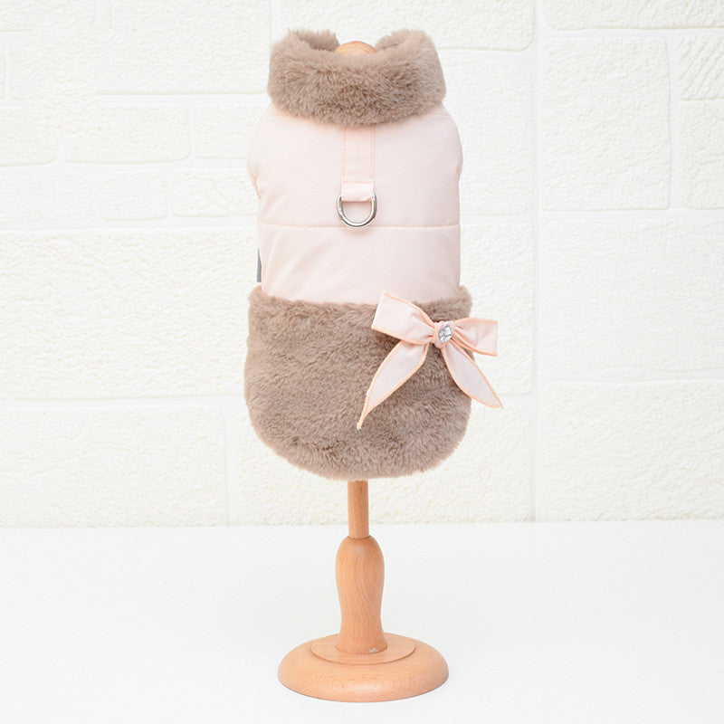 Autumn and winter plus velvet warm pet clothes